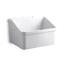 Kohler 12794-0 Hollister 28" x 22" Bracket Mount Utility Sink 8" Widespread Faucet Holes White