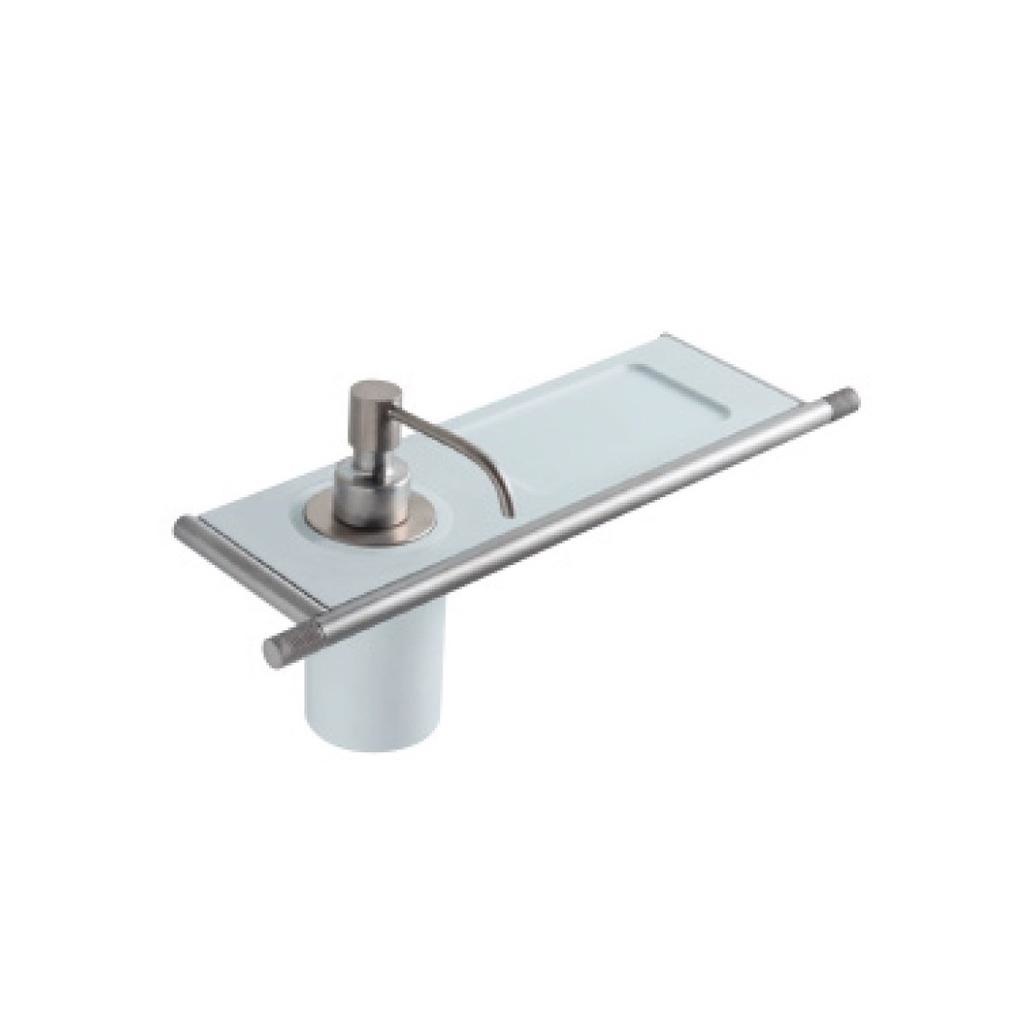 Treemme 8372 Wall Mount Shelf With Soap Dispenser Stainless