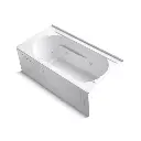 Kohler 1357-HR-0 Devonshire 60" x 32" Alcove Heated Whirlpool Bath Right Drain White