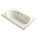 Kohler 1418-AH-96 Memoirs 72" x 42" Drop-in Effervescence Whirlpool Bath Biscuit