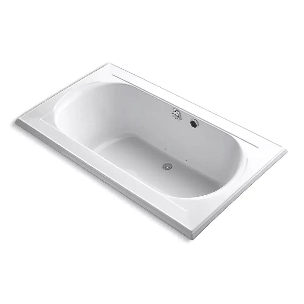 Kohler 1418-GH-0 Memoirs 72" x 42" Drop-in Heated BubbleMassage Air Bath White