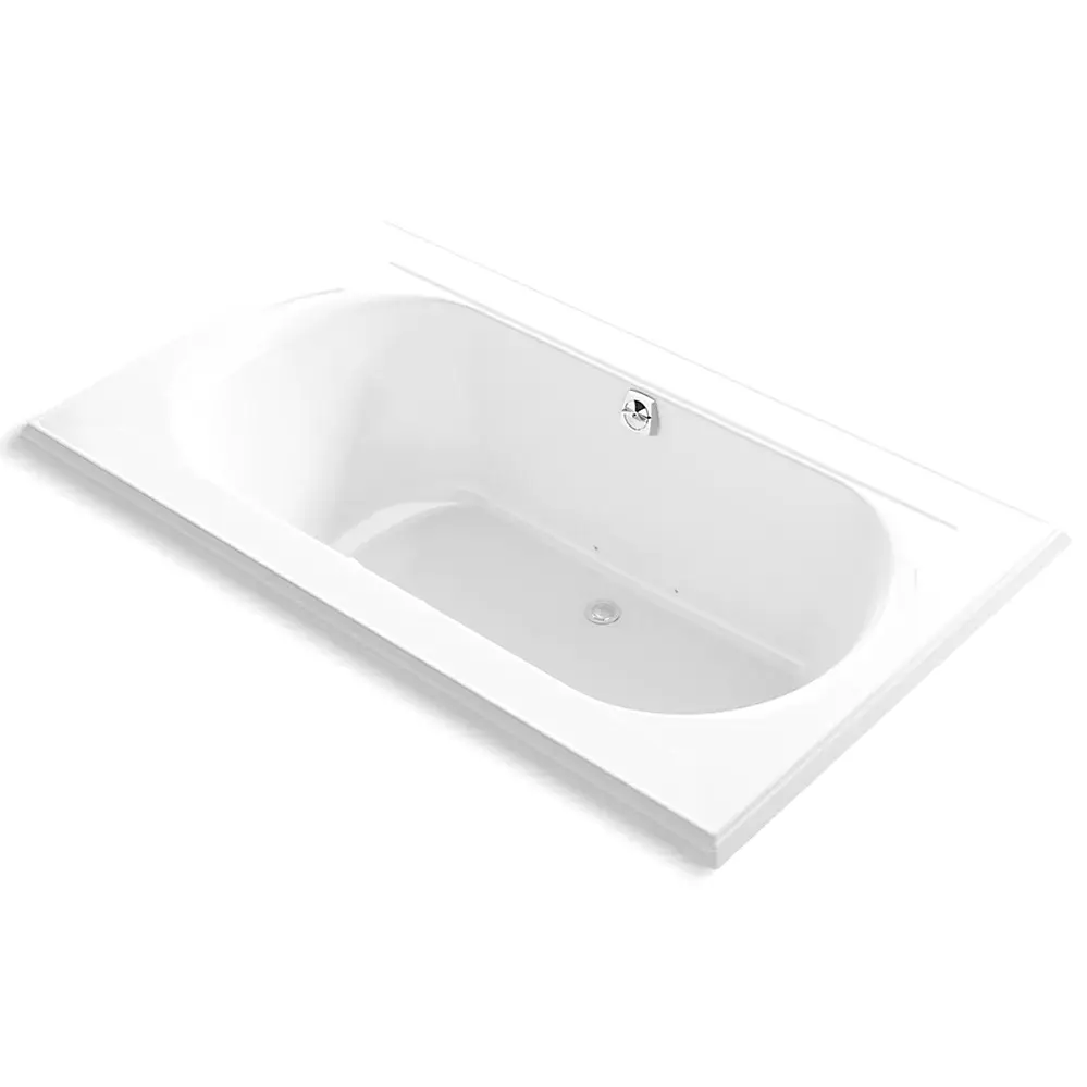 Kohler 1418-GHW-0 Memoirs 72" x 42" Drop-in Heated Bubble Massage Air Bath White