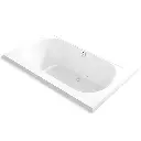 Kohler 1418-GHW-0 Memoirs 72" x 42" Drop-in Heated Bubble Massage Air Bath White