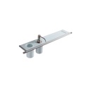 Treemme 8374 Wall Mount Shelf With Soap Disp And Tumbler Stainless