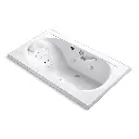 Kohler 1418-M-0 Memoirs 72" x 42" Drop-in Heated Whirlpool Bath White