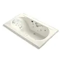 Kohler 1418-V-96 Memoirs 72" x 42" Drop-in Effervescence Whirlpool Bath Biscuit