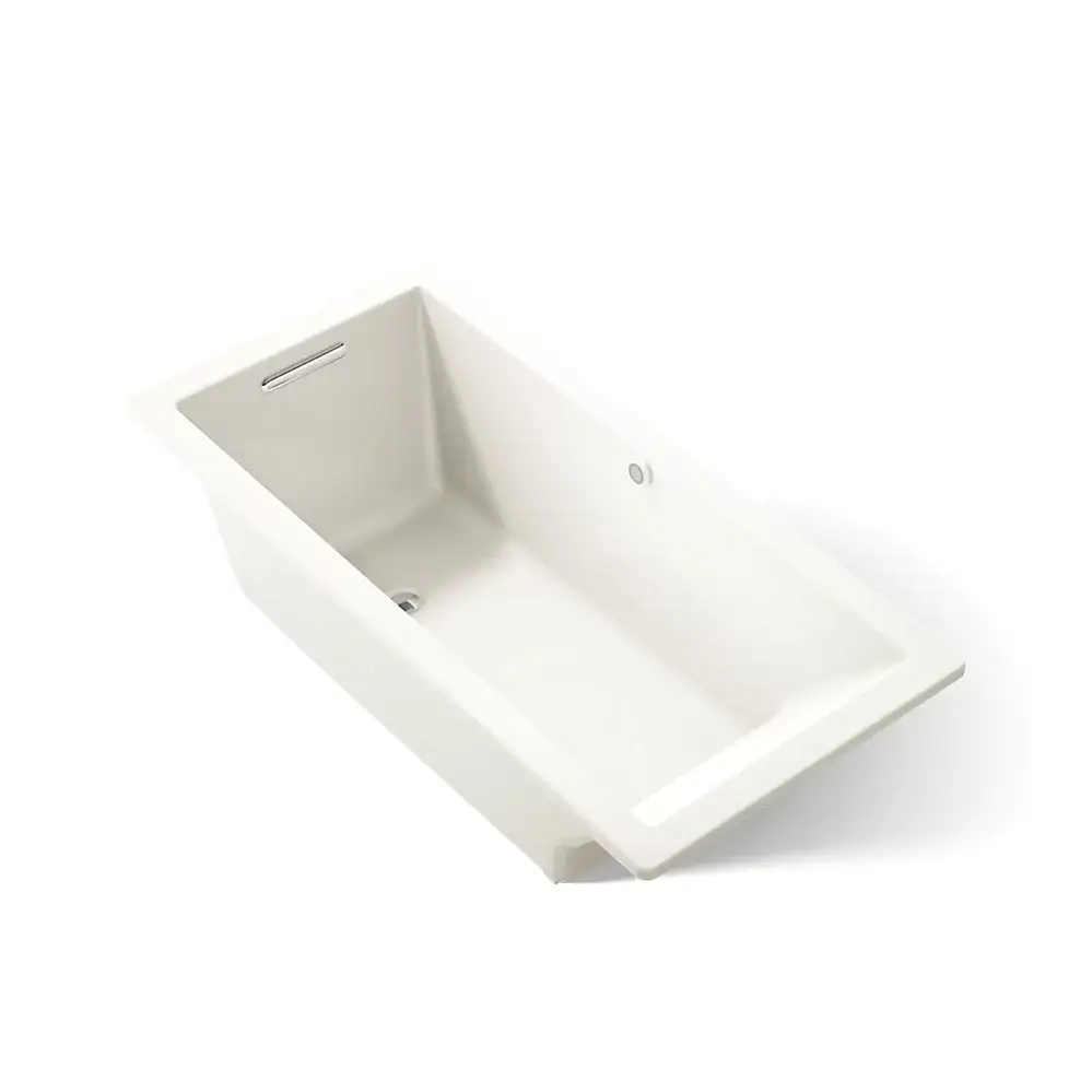 Kohler 1821-W1-96 Underscore 66" x 32" Drop-in Bath With Heated Surface Biscuit