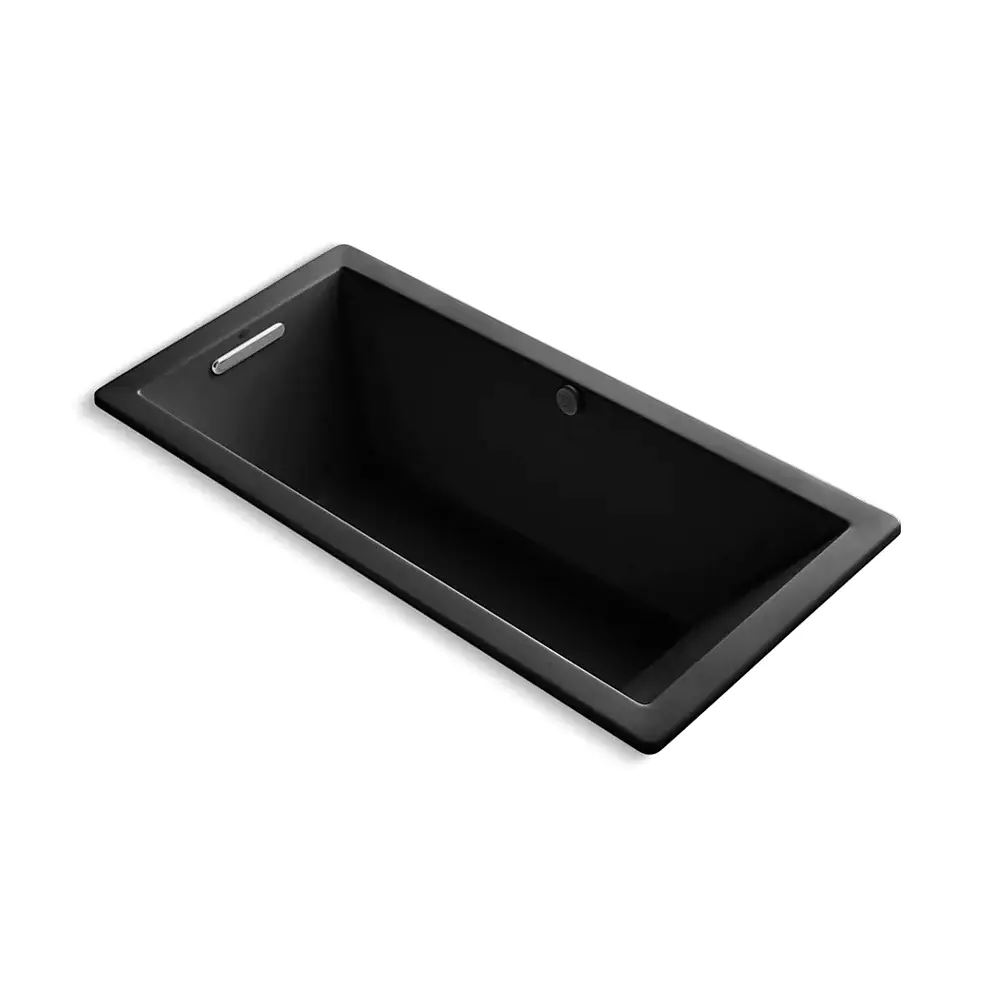 Kohler 1822-GHW-7 Underscore 66" x 32" Drop-in Heated Bubble Massage Air Bath Black