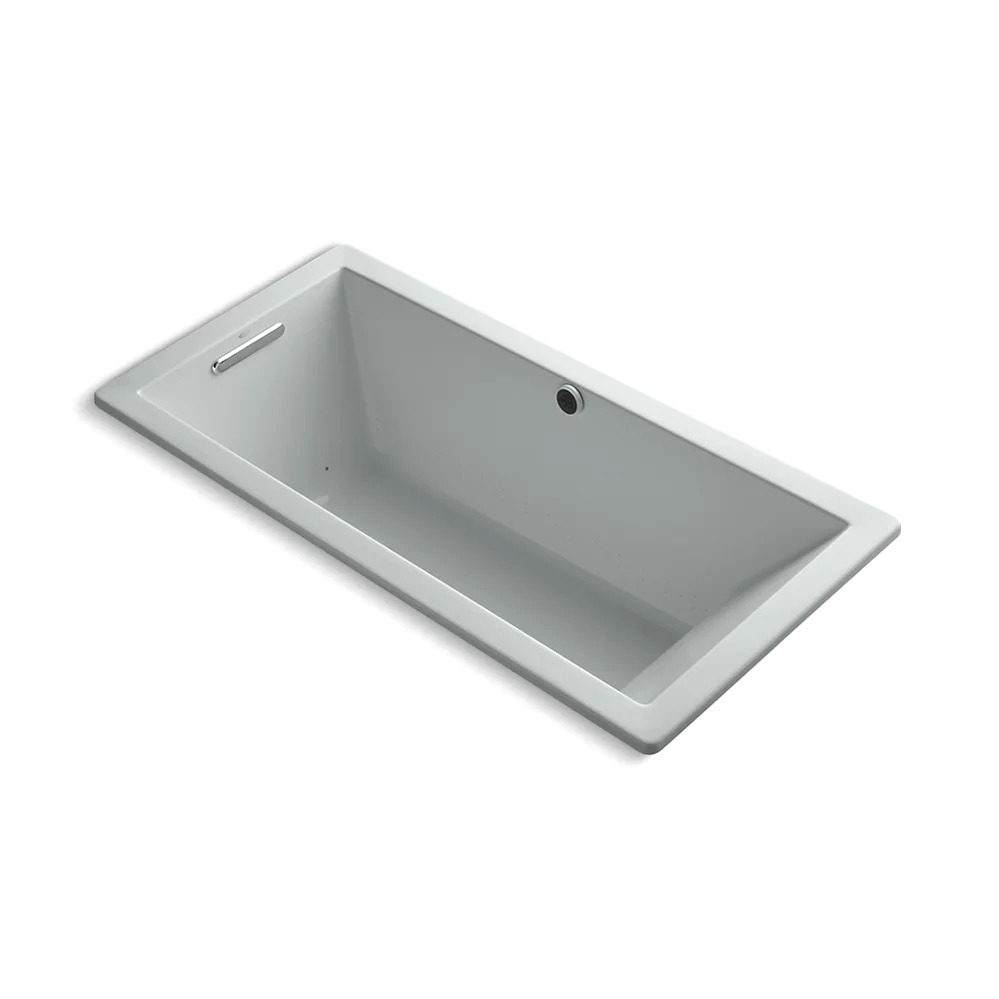 Kohler 1822-GHW-95 Underscore 66" x 32" Drop-in Heated Bubble Massage Air Bath Ice Grey