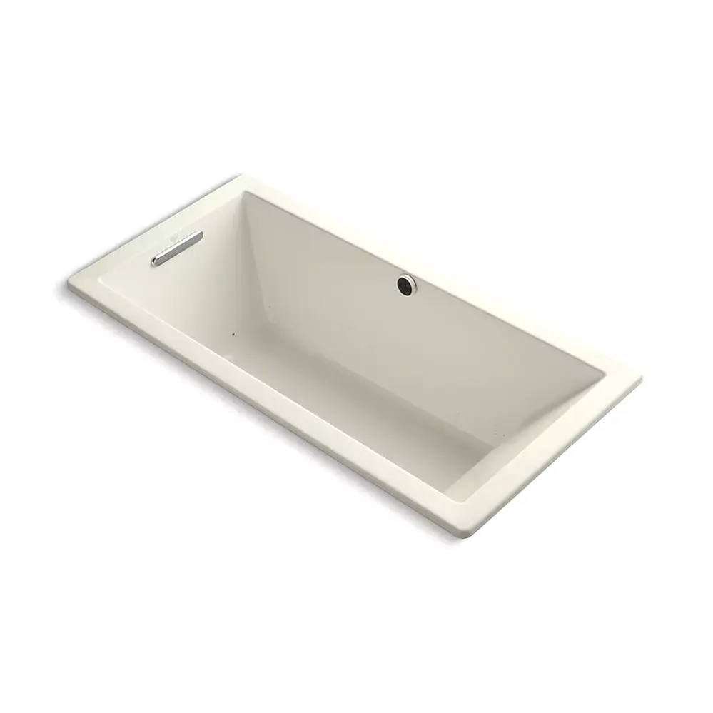 Kohler 1822-GHW-96 Underscore 66" x 32" Drop-in Heated Bubble Massage Air Bath Biscuit