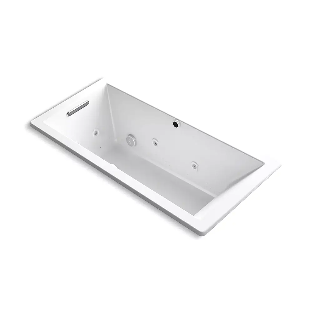 Kohler 1822-XHGH-0 Underscore 66" x 32" Drop-in Heated Bubble Massage Air Bath Whirlpool White