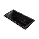 Kohler 1822-XHGH-7 Underscore 66" x 32" Drop-in Heated Bubble Massage Air Bath Whirlpool Black