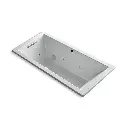 Kohler 1822-XHGH-95 Underscore 66" x 32" Drop-in Heated Bubble Massage Air Bath Whirlpool Ice Grey