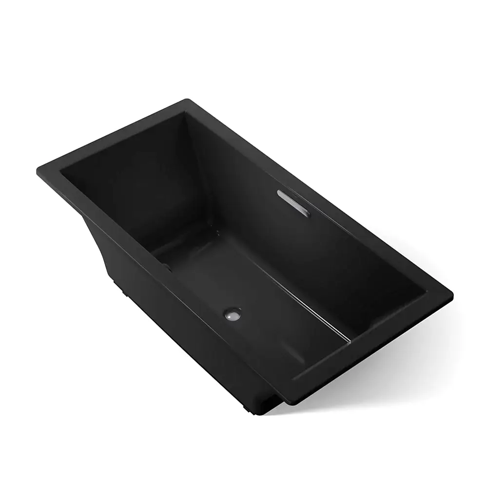 Kohler 1834-W1-7 Underscore 72" x 36" Drop-in Bath With Heated Surface Black