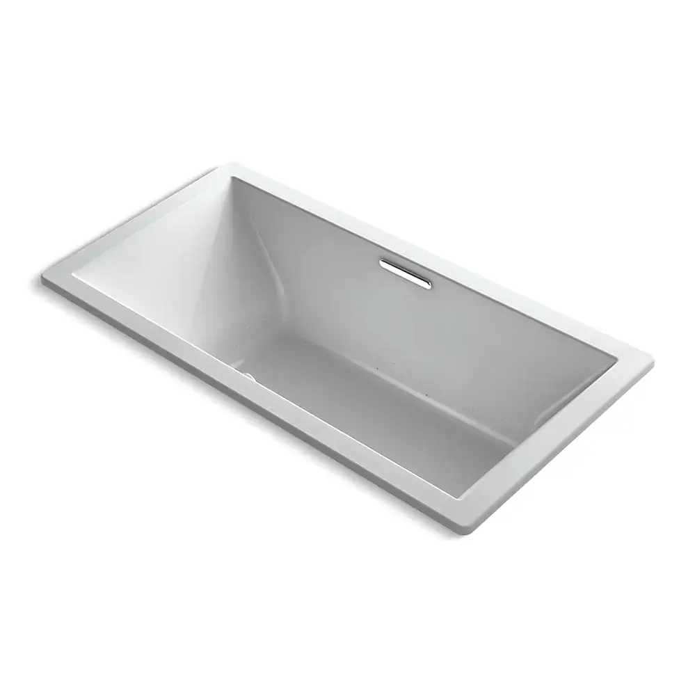 Kohler 1835-GH-95 Underscore 72" x 36" Drop-in Heated Bubble Massage Air Bath Ice Grey