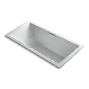 Kohler 1835-GH-95 Underscore 72" x 36" Drop-in Heated Bubble Massage Air Bath Ice Grey