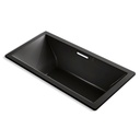 Kohler 1835-GHW-7 Underscore 72" x 36" Drop-in Heated Bubble Massage Air Bath Black