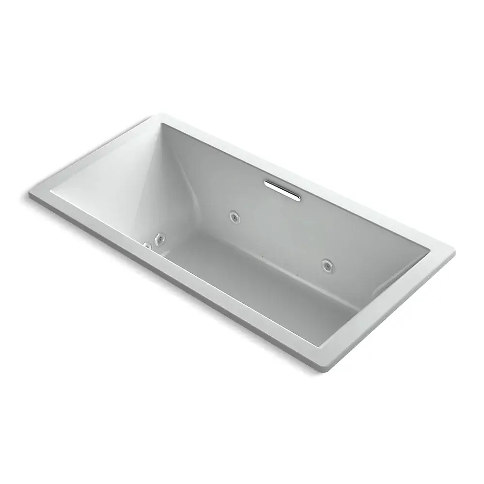 Kohler 1835-XHGH-95 Underscore 72" x 36" Drop-in Heated Bubble Massage Air Bath Whirlpool Ice Grey