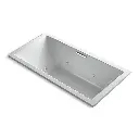 Kohler 1835-XHGH-95 Underscore 72" x 36" Drop-in Heated Bubble Massage Air Bath Whirlpool Ice Grey