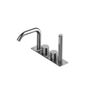 Treemme 1368 4 Piece Tub Filler With Handshower Stainless