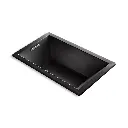 Kohler 1849-GH-7 Underscore 60" x 36" Drop-in Heated Bubble Massage Air Bath Black