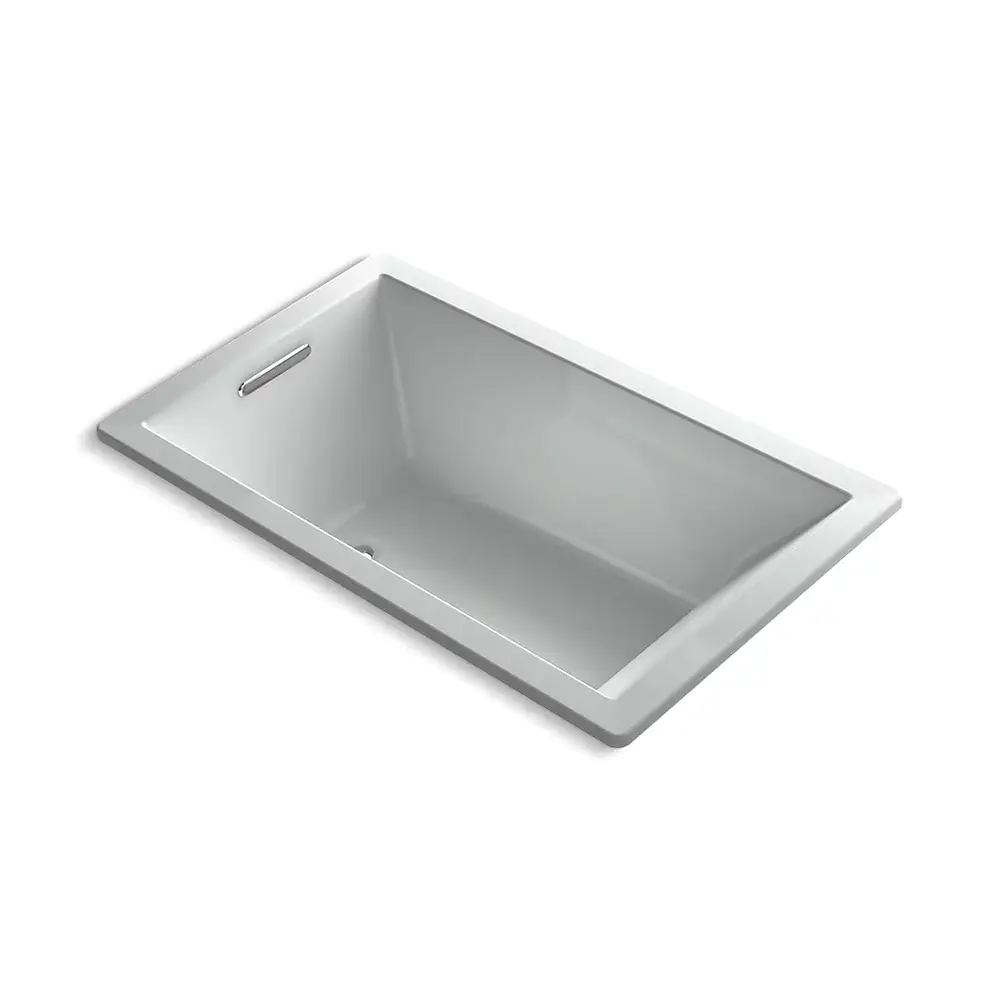 Kohler 1849-GH-95 Underscore 60" x 36" Drop-in Heated Bubble Massage Air Bath Ice Grey