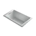 Kohler 1849-GH-95 Underscore 60" x 36" Drop-in Heated Bubble Massage Air Bath Ice Grey
