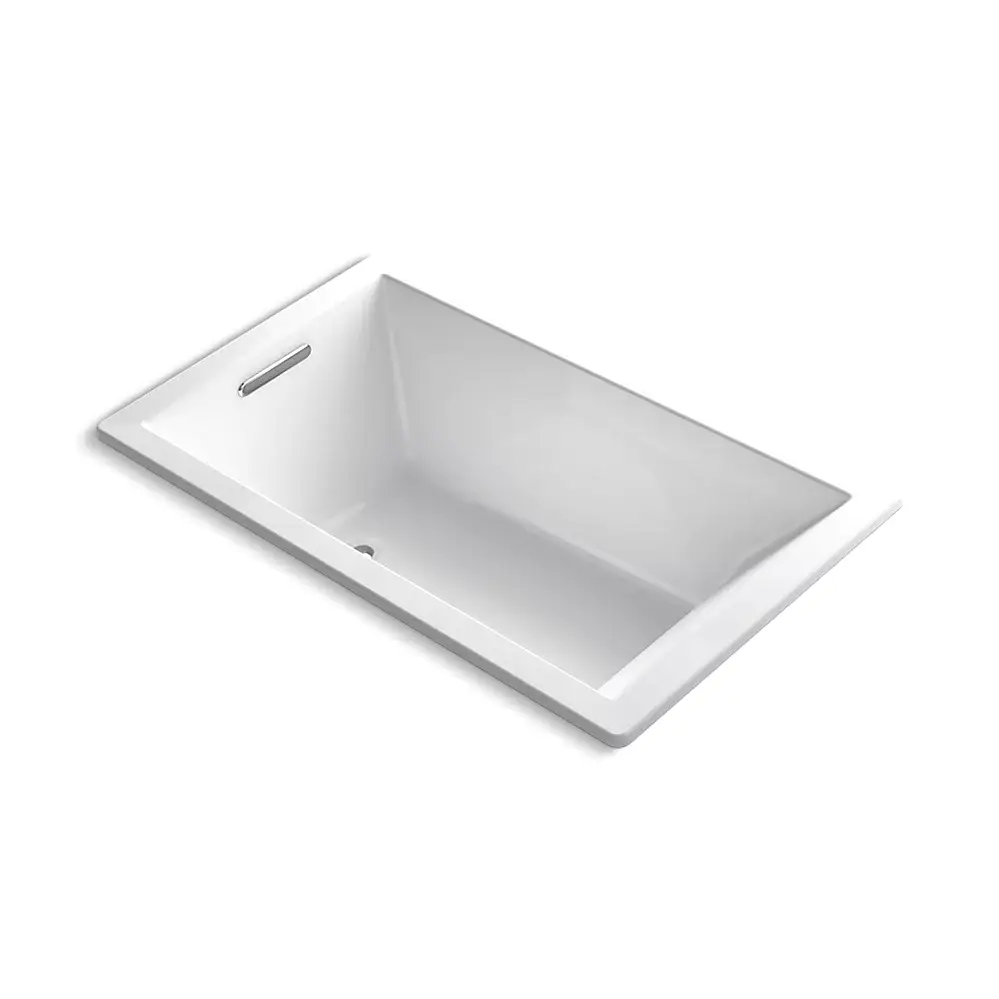 Kohler 1849-GHW-0 Underscore 60" x 36" Drop-in Heated Bubble Massage Air Bath White