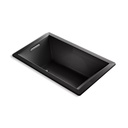 Kohler 1849-GHW-7 Underscore 60" x 36" Drop-in Heated Bubble Massage Air Bath Black