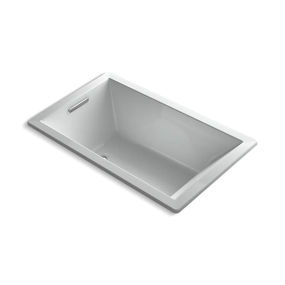 Kohler 1849-GHW-95 Underscore 60" x 36" Drop-in Heated Bubble Massage Air Bath Ice Grey