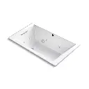 Kohler 1849-XHGH-0 Underscore 60" x 36" Drop-in Heated Bubble Massage Air Bath With Whirlpool White