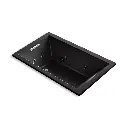 Kohler 1849-XHGH-7 Underscore 60" x 36" Drop-in Heated Bubble Massage Air Bath With Whirlpool Black
