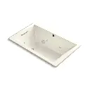 Kohler 1849-XHGH-96 Underscore 60" x 36" Drop-in Heated Bubble Massage Air Bath With Whirlpool Biscuit
