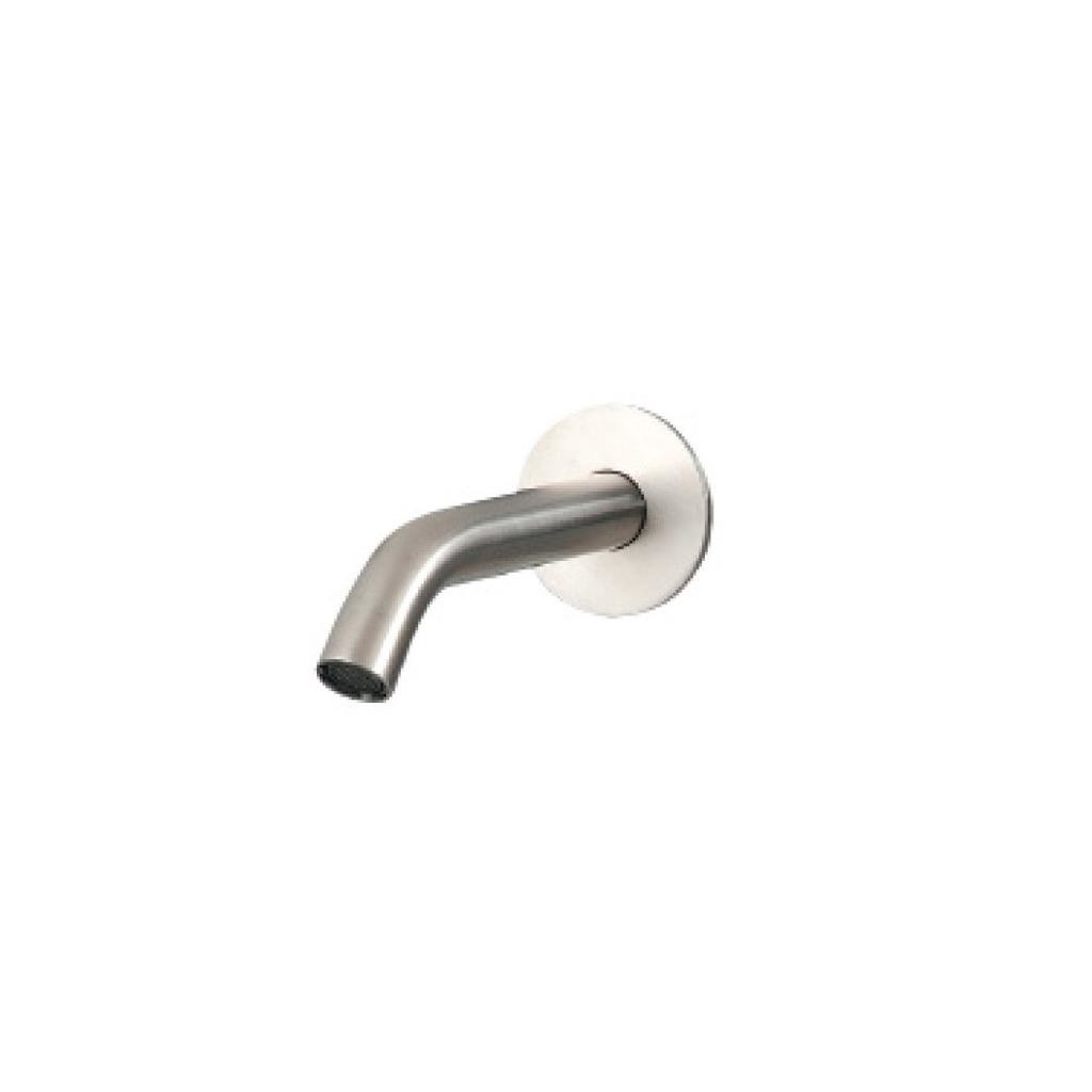 Treemme 1363 Short Wall Mount Lavatory Faucet Spout Stainless