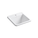 Kohler 19022-1-0 Park Falls Top-/Under-Mount Utility Sink With Single Faucet Hole White