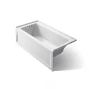 Kohler 1946-LA-95 Archer 60" x 30" Alcove Bath Left Drain Ice Grey