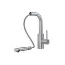 Treemme 1343 Pull Out Single Stream Kitchen Faucet Side Handle Stainless