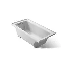 Kohler 1946-LW-95 Archer 60" x 30" Alcove Bath Heated Surface Left Drain Ice Grey