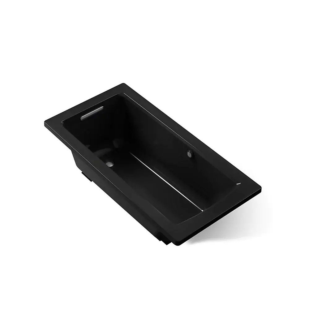 Kohler 1946-W1-7 Archer 60" x 30" Drop-in Bath Heated Surface Black
