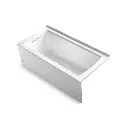 Kohler 1947-GHLA-0 Archer 60" x 30" Alcove Heated Bubble Massage Air Bath Left Drain White