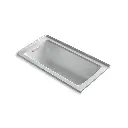 Kohler 1947-GHLF-95 Archer 60" x 30" Alcove Heated Bubble Massage Air Bath Left Drain Ice Grey