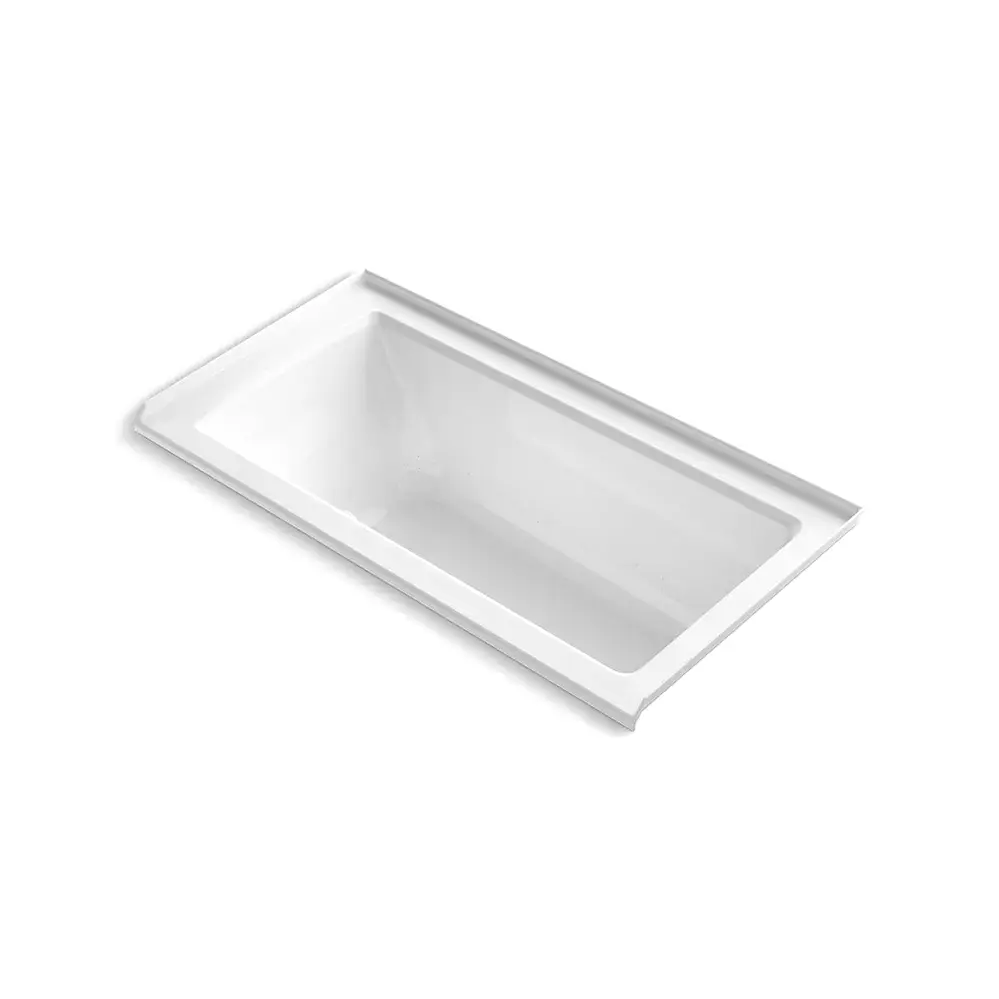 Kohler 1947-GHRF-0 Archer 60" x 30" Alcove Heated Bubble Massage Air Bath Right Drain White