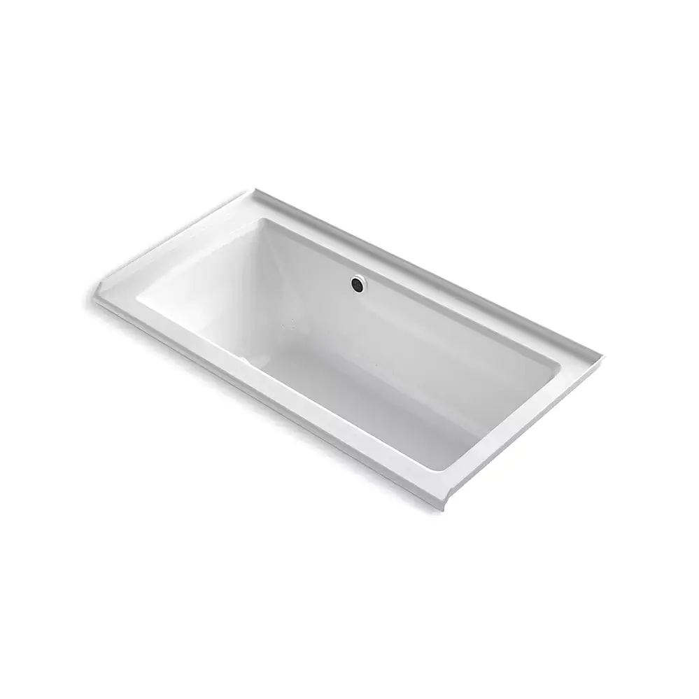 Kohler 1947-GHRW-0 Archer 60" x 30" Alcove Heated Bubble Massage Air Bath Right Drain White