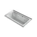 Kohler 1947-LW-95 Archer 60" x 30" Alcove Whirlpool Heated Bath Left Drain Ice Grey