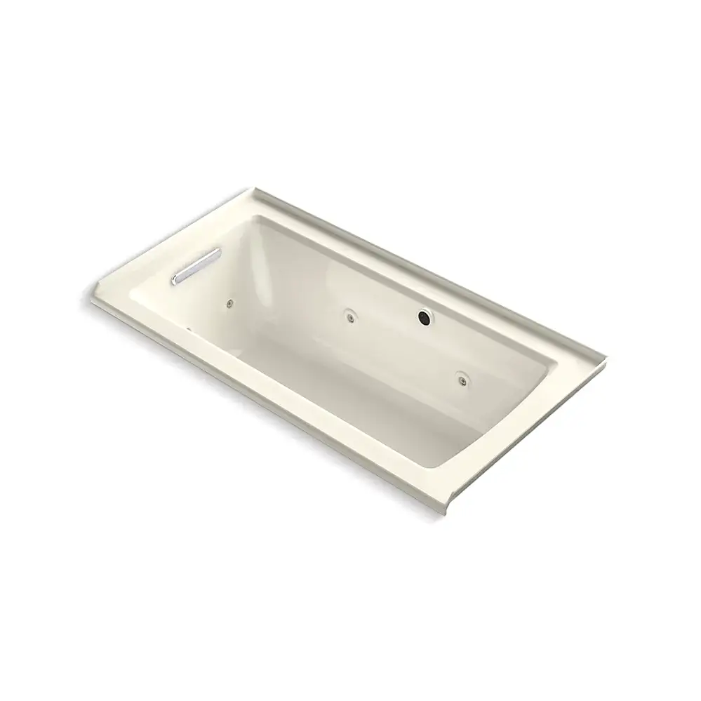 Kohler 1947-RW-96 Archer 60" x 30" Alcove Whirlpool Heated Bath Right Drain Biscuit