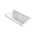Kohler 1947-XHGHR-0 Archer 60" x 30" Alcove Heated Bubble Massage Air Bath Whirlpool Right Drain White