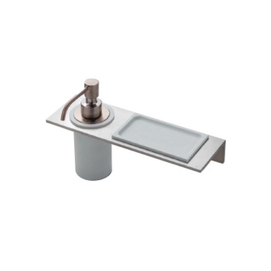 Treemme 9072 Wall Mount Shelf With Soap Dispenser Stainless