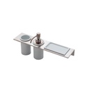 Treemme 9073 Wall Mount Shelf With Soap Disp And Tumbler Stainless