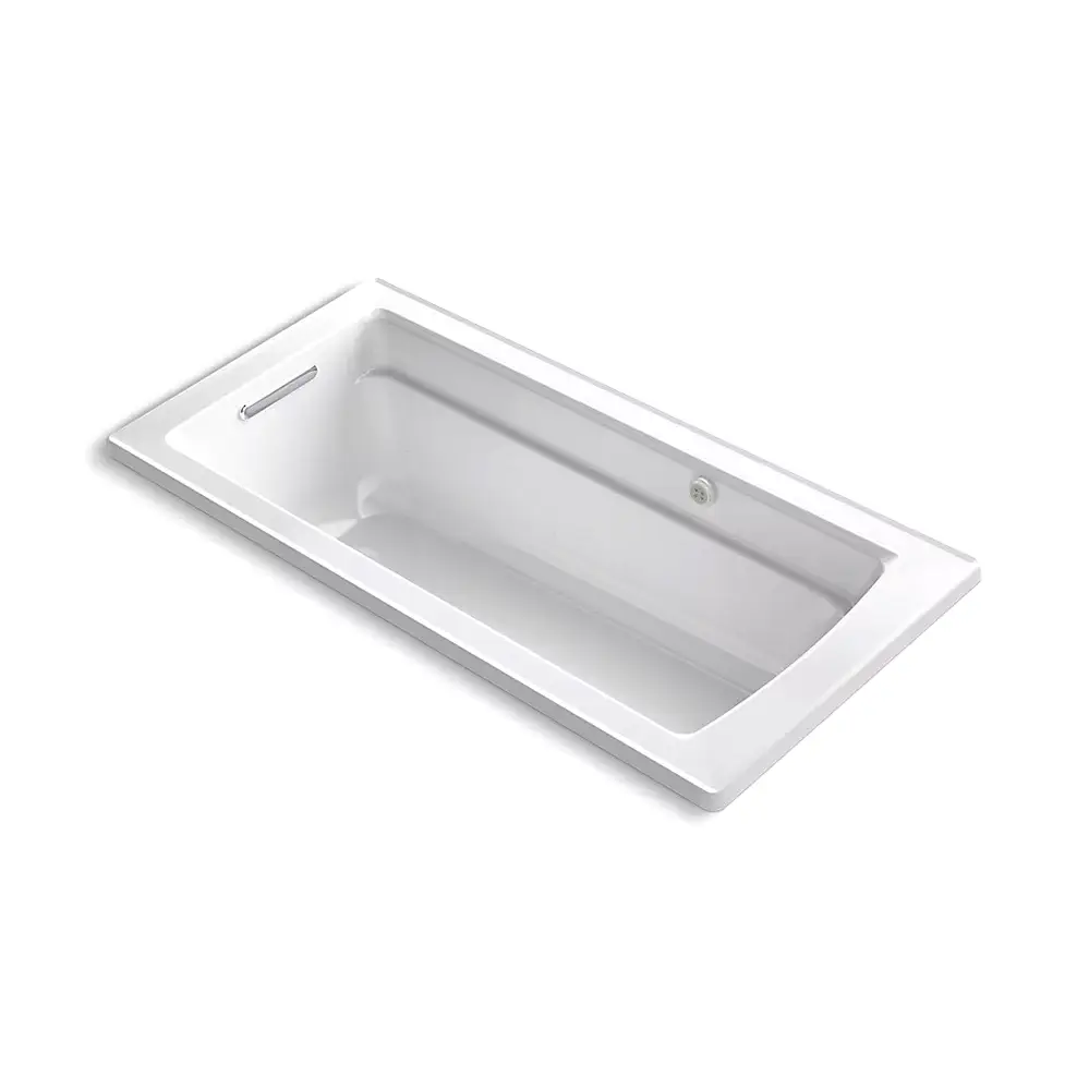 Kohler 1949-GH-0 Archer 66" x 32" Drop-in Heated Bubble Massage Air Bath White