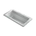 Kohler 1949-GH-95 Archer 66" x 32" Drop-in Heated Bubble Massage Air Bath Ice Grey